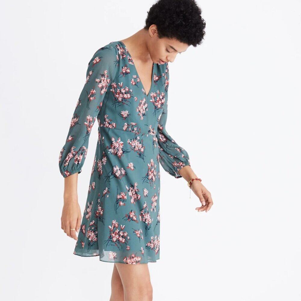 Madewell Marguerite Mini Dress in Butterfly Garden